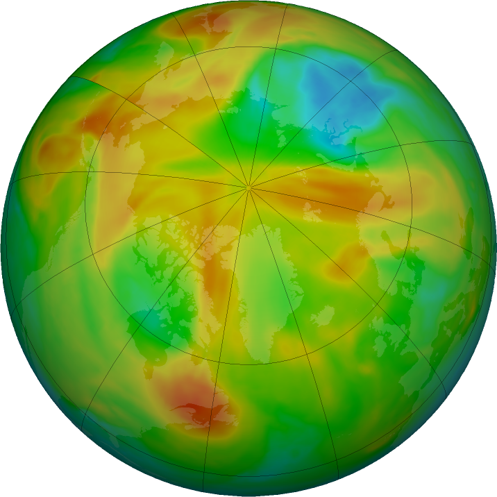 Arctic ozone map for 23 April 2020